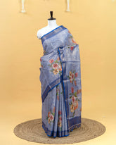 SC3162 - Tissue Saree With Embroidery All Over